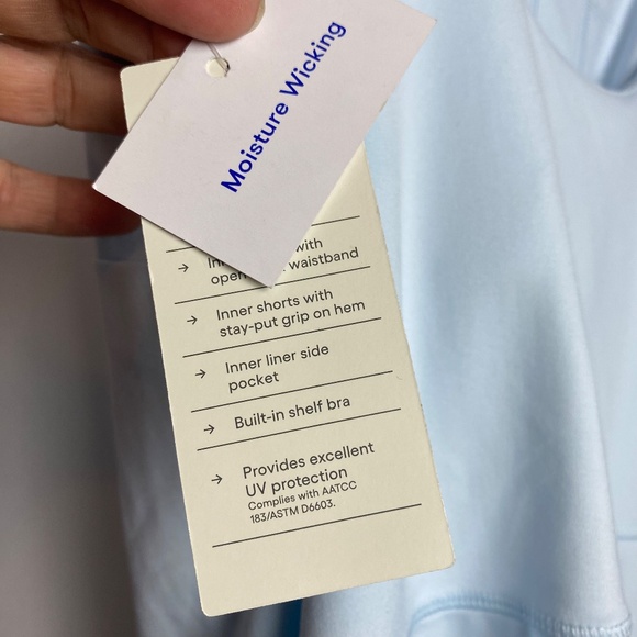 NWT All In Motion Plus Size Light Blue Active Dress w/ Attached Shorts Size XXL - Picture 4 of 11